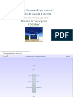 FORMAV Inverse D Une Matrice PDF