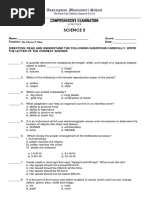 Comprehensive Examination: Assumption Montessori School