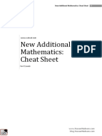 New Additional Mathematics Cheat Sheet