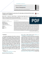 Chemical and Biological Conversion of Crude Glycerol Derived From Waste Cooking Oil To Biodiesel