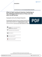 Effect of Spot Continual Induction Hardening On The Tribological Performance of Grey Cast Iron With Curved Surface