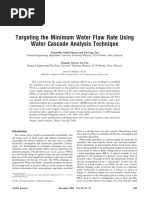 Targeting The Minimum Water Flow Rate Using Water Cascade Analysis Technique