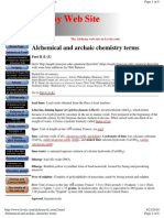 Alchemical and Archaic Chemistry Terms