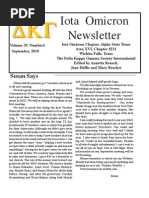 Sept 2010 Newsletter