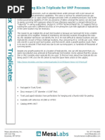 Using Bis in Triplicate For VHP Processes: Mesa Laboratories, Inc. 625 Zoot Way Bozeman, MT 59718 Tel: 877.746.8883