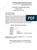 Modelo de Escrito Judicial de Oposición A Medida Cautelar - Autor José María Pacori Cari