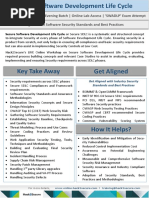 Live Online - 30+ Hours - Evening Batch - Online Lab Access - SWADLP' Exam Attempt Aligned With Software Security Standards and Best Practices