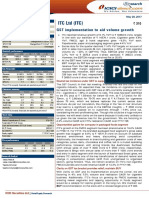 Itc LTD (Itc) : GST Implementation To Aid Volume Growth