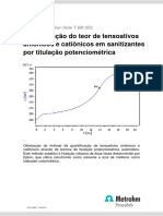 AN-T-BR-003 - Teor de Surfactantes Catiônicos e Aniônicos em Sanitizantes PDF