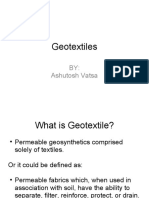 Geotextiles: BY: Ashutosh Vatsa