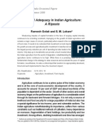 Capital Adequacy in Indian Agriculture