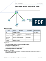 2.1.1.5 Packet Tracer - Create A Simple Network Using Packet Tracer