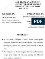 Guided By, Presented By,: Design and Flow Analysis of Convergent-Divergent Nozzle With Different Throat Cross Section