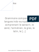 Grammaire Comparée Des Langues Indo-Européennes - Tome III