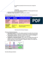 Mechanisms of Hormone Action Notes