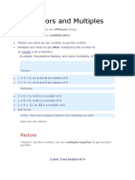 Factors and Multiples