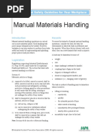 Manual Materials Handling: A Health and Safety Guideline For Your Workplace