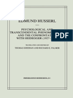 Husserl, Edmund - Husserliana 6 Psychological and Transcendental Phenomenology and The Confrontation With Heidegger (1927-1931) PDF