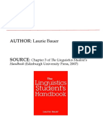 Chapter 3 of The Linguistics Student's Handbook Laurie Bauer