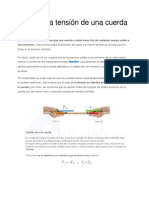 Qué Es La Tensión de Una Cuerda o Cable