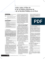 Reflexiones Iniciales Sobre El Plan de Implementación de La Política Nacional de Modernización de La Gestión Pública en El Perú