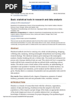 Basic Statistical Tools in Research and Data Analysis