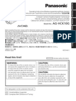 AG-HCK10 Operating Manual