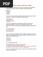 Cuestionario Técnicas de La Comunicacion