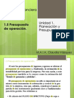 1.5. Presupuestos de Operación