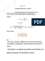 Lec - 15 Mechanical Properties: Tutorial: Solution