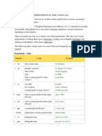 Prepositions of Time and Place