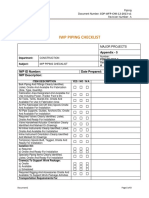 Iwp Piping Checklist: Appendix - 5