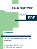 TOPIC 1 Dealings and Registration of Dealings