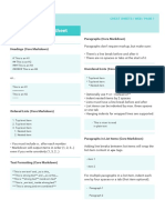 Markdown Cheat Sheet: Paragraphs (Core Markdown) Headings (Core Markdown)