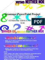 Grammar PowerPoint Neither Nor Either or