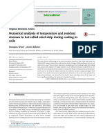 Numerical Analysis of Temperature and Residual Stresses in Hot-Rolled Steel Strip During Cooling in Coils