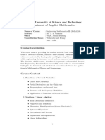 SMA 1216 Course Outline