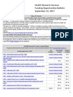 HRS Funding Opportunities BulletinSeptember222017