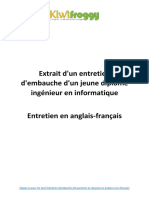 Extrait Dentretien Dembauche en Anglais Français PDF