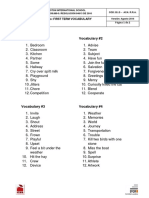 First Term Vocabulary - 2018