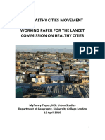 Working Paper - Healthy Cities Movement