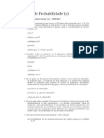 Exercícios de Probabilidade