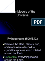 Early Models of The Universe