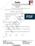 Quantum Mechanics JEST 2012-2016