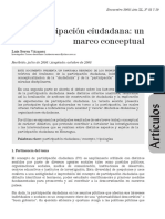 La Participación Ciudadana: Un Marco Conceptual