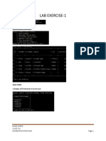 Lab Exercise of Class 11 IP Mysql