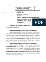 Demanda de Reconocimiento de Relacion Laboral - Albertina