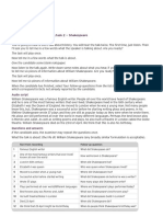 ISE I Task 2 Shakespeare Rubric and Answers