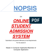 127-Online Student Admission System - Synopsis