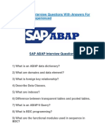 31 SAP ABAP Interview Questions With Answers For Freshers and Experienced